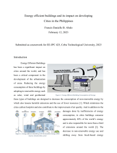 Energy efficient buildings and its impact on developing Cities