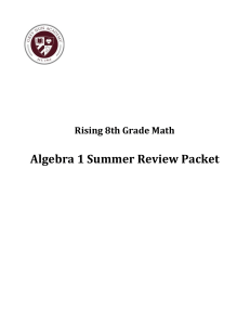 8th Grade Algebra1