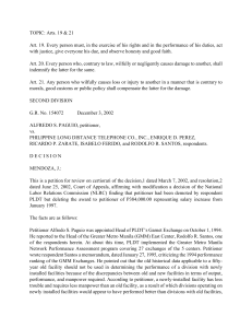 Paguio vs. PLDT: Illegal Demotion Case - Court Decision