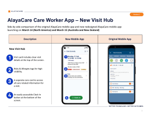 AlayaCare App Redesign: New vs. Original Features