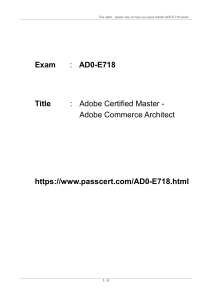 Adobe Commerce Architect Master AD0-E718 Dumps