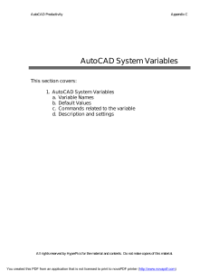 AutoCAD System Variables
