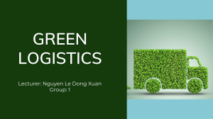 Nhóm 1 - Green Logistics