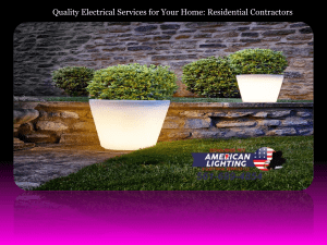 Quality Electrical Services for Your Home Residential Contractors