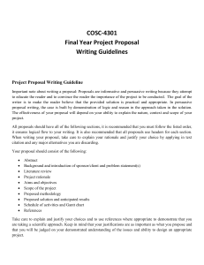 FYP Proposal format BSCS