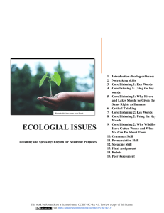 Ecology Student Book