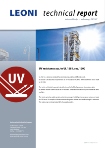 technical report uv resistance acc to ul 1581 sec 1200