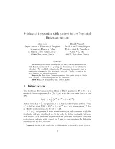 Fractional Brownian Motion