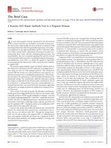 A Reactive HIV Rapid Antibody Test in a Pregnant Woman