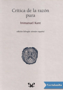 Critica de la razon pura trad Mario Caimi - Immanuel Kant