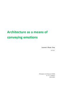 Architecture as a means of conveying emotions (essay)