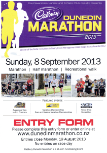 2013 Cadbury Dunedin Marathon