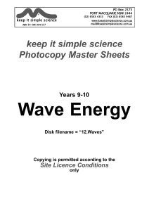 wave energy grade 9-10