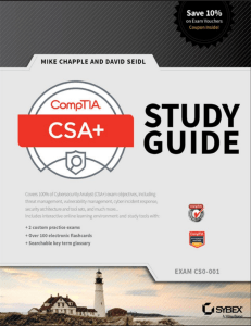 CompTIA Cybersecurity Analyst (CSA+) Study Guide Exam CS0-001
