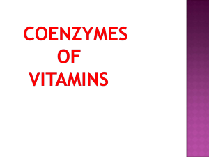 coenzymes of vitamins
