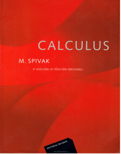 Calculus - Michael Spivak - 3ra Edición