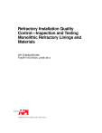 API 936: Refractory Installation Quality Control Standard