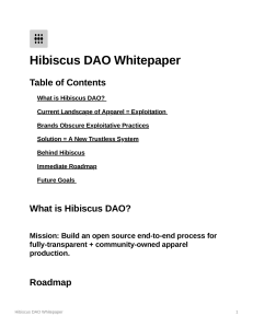 Hibiscus DAO Whitepaper