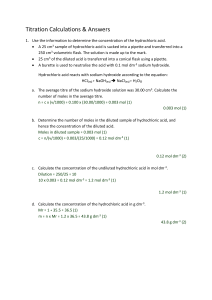 Redox calculations with answers