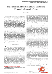 Real Estate & Economic Growth in China: A Nonlinear Analysis