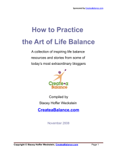 12. How to Practice the Art of Life Balance author How to Practice the Art of Life Balance