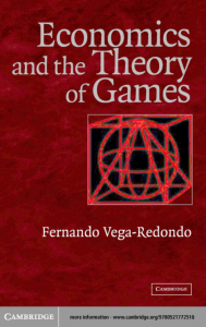 Fernando Vega-Redondo - Economics and the theory of games-Cambridge University Press (2003)