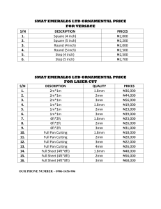 Ornamentals Price List
