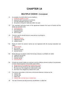 Intermediate Accounting Test Bank: Long-Term Liabilities