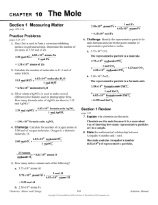 Solutions Manual The Mole