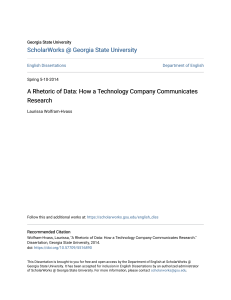 A Rhetoric of Data  How a Technology Company Communicates Researc