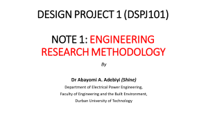 Design Project DSPJ 101 Lecture Note 1 (1)