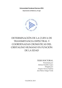 Determinación de la curva de transmitancia espectral y coordenadas cromáticas del cristalino humano en función de la edad Fandiño López, Adriana