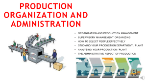 Production and Organization Administration