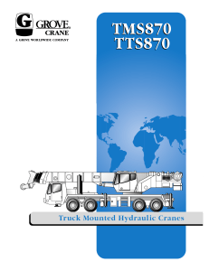 TMS870/TTS870 Crane Specs: Dimensions, Range, Superstructure