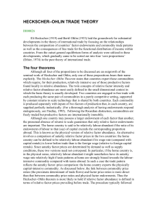 Heckscher-Ohlin Trade Theory: Factor Endowments & Trade