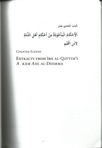 Review of Ibn Al-Qayyim's Ahkam Ahl Al-Dhimma