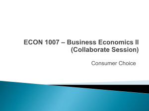 ECON 1007 - Consumer Choice(1)
