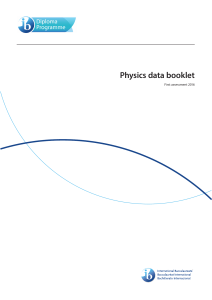 IB Physics Data Booklet