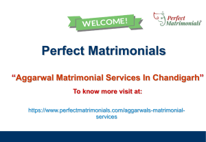 Aggarwal Matrimonial Services In Chandigarh