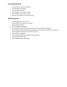 narrative writing - checklist
