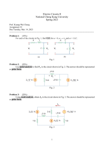 Electric Circuits II Assignment #2