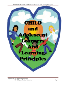The Child and Adolescent Learners & Learning Principles [Module]