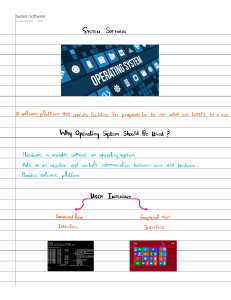 System Software: Operating System Lecture Notes