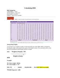 Calculating BMI Form-1