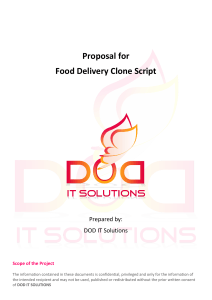 Proposal for Food Delivery Clone Script DOD