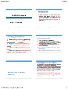 Audit Evidence