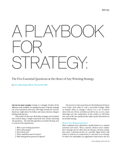 2013 Lafley A playbook for strategy