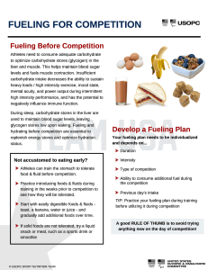 Fueling for Competition: A Nutrition Guide for Athletes