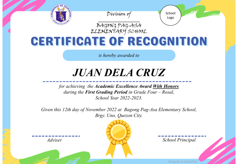Award Certificates SY 2022 2023