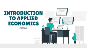 Introduction to Applied Economics Part 1